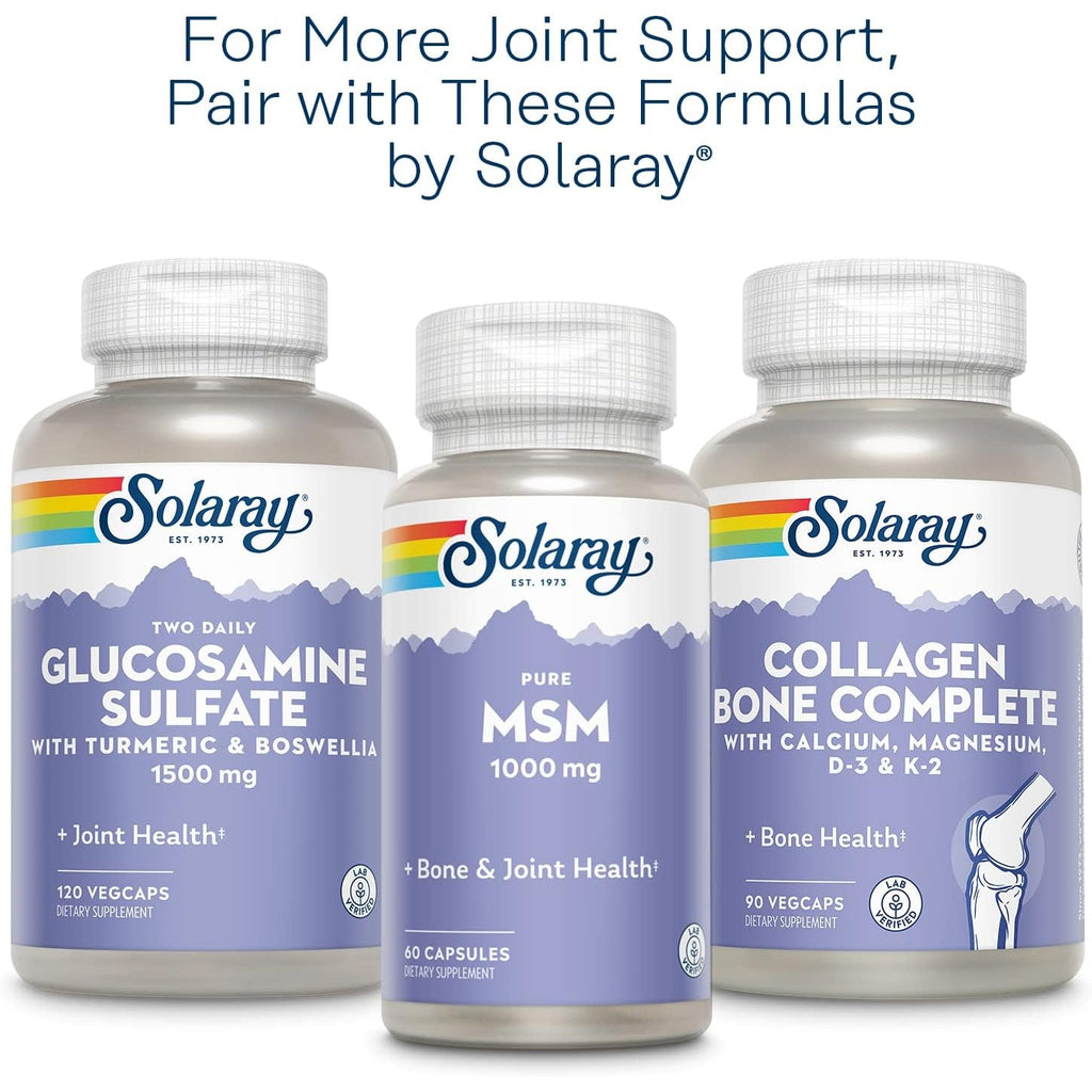 SOLARAY Glucosamine Chondroitin and Hyaluronic Acid, 1500Mg/1000Mg/20Mg 90 Capsules