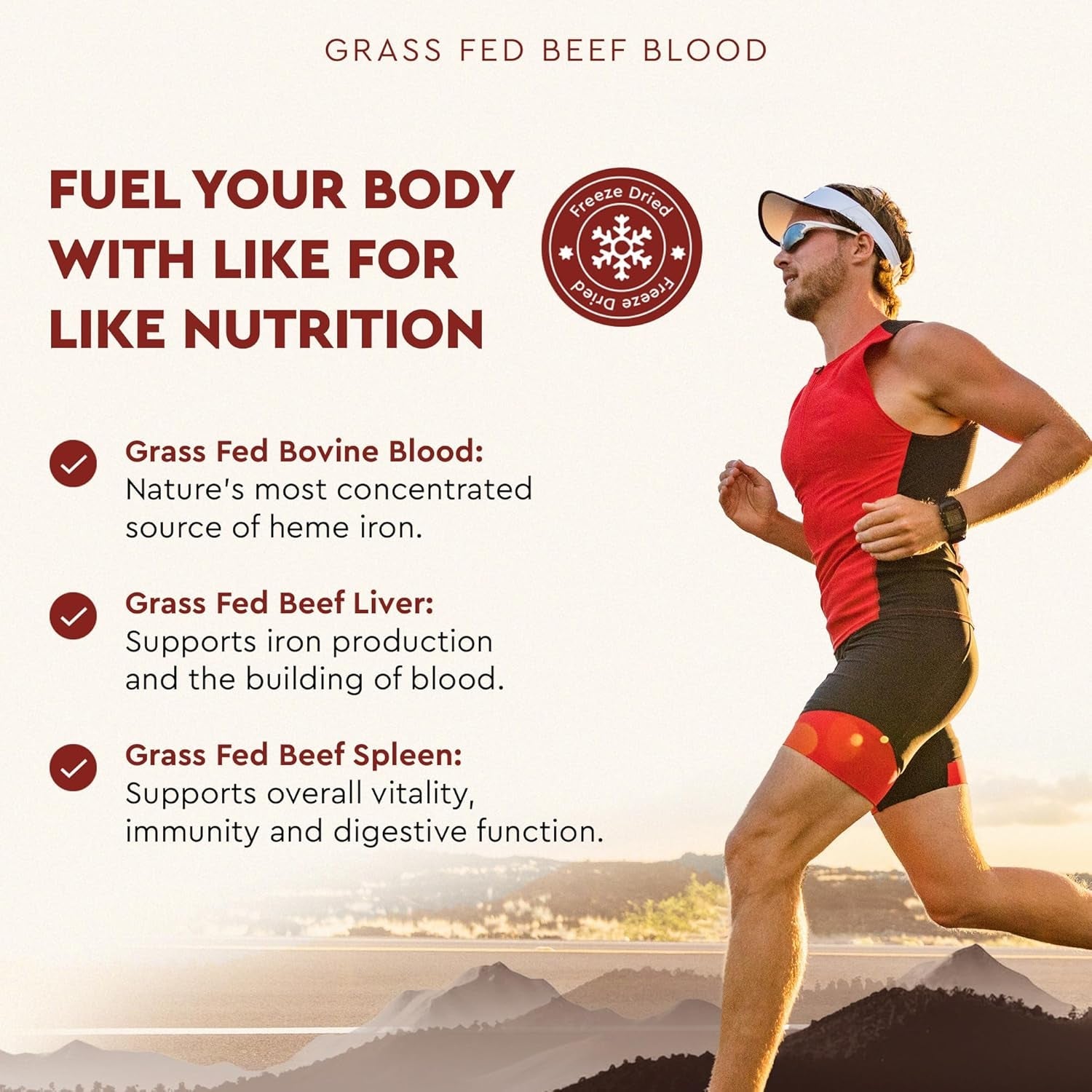Ancestral Supplements Grass Fed Blood Is Blood, Liver & Spleen Formula, 500Mg, Grass Fed Beef Supplement, Red & White Blood Cell Formation, Immune and Heart Health Support, Non GMO, 180 Capsules