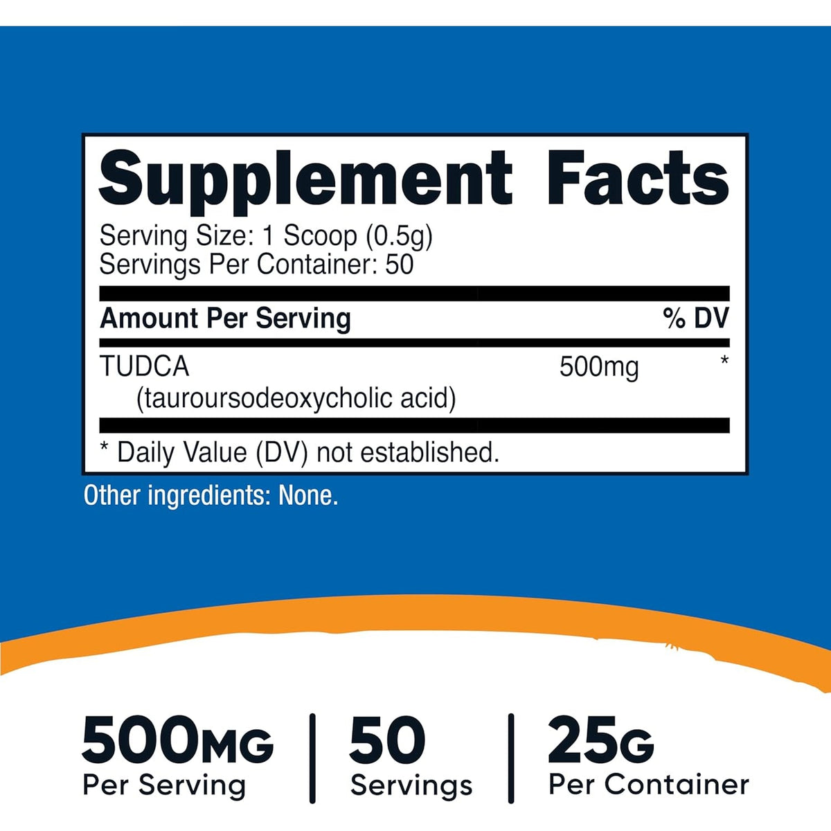 Nutricost Tudca Powder 25 Grams (Tauroursodeoxycholic Acid) - Gluten Free, Non-Gmo