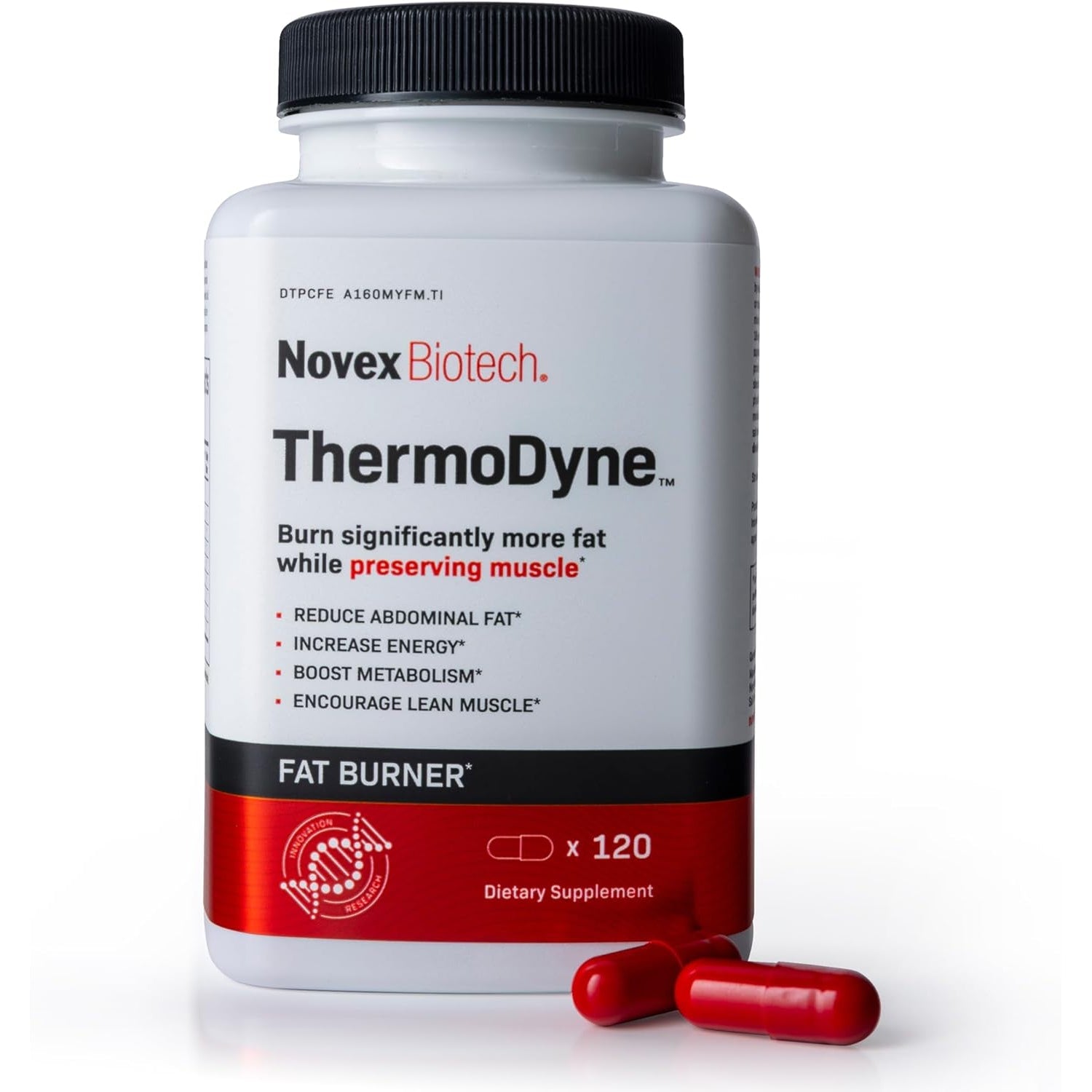 Novex Biotech Thermodyne - Thermogenic Fat Burner for Men – Appetite Suppressant – Metabolism Booster for Men - 200Mg Caffeine - 120 Count