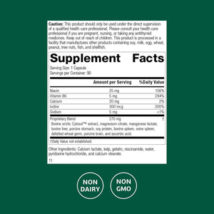 Standard Process Min-Chex - Supplement for Nervous System Support - Supports Healthy Gland Functions to Aid a Healthy Stress Response - Non-Dairy - 90 Capsules (90 Servings)