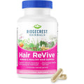 Ridgecrest Herbals Hair Revive, Nutritional Hair Supplement with Vitamin C, Biotin (6000Mcg), Zinc, and Copper, Hair Vitamins for Women to Support Healthy Hair, Skin, and Nails (120 Caps, 30 Servings)