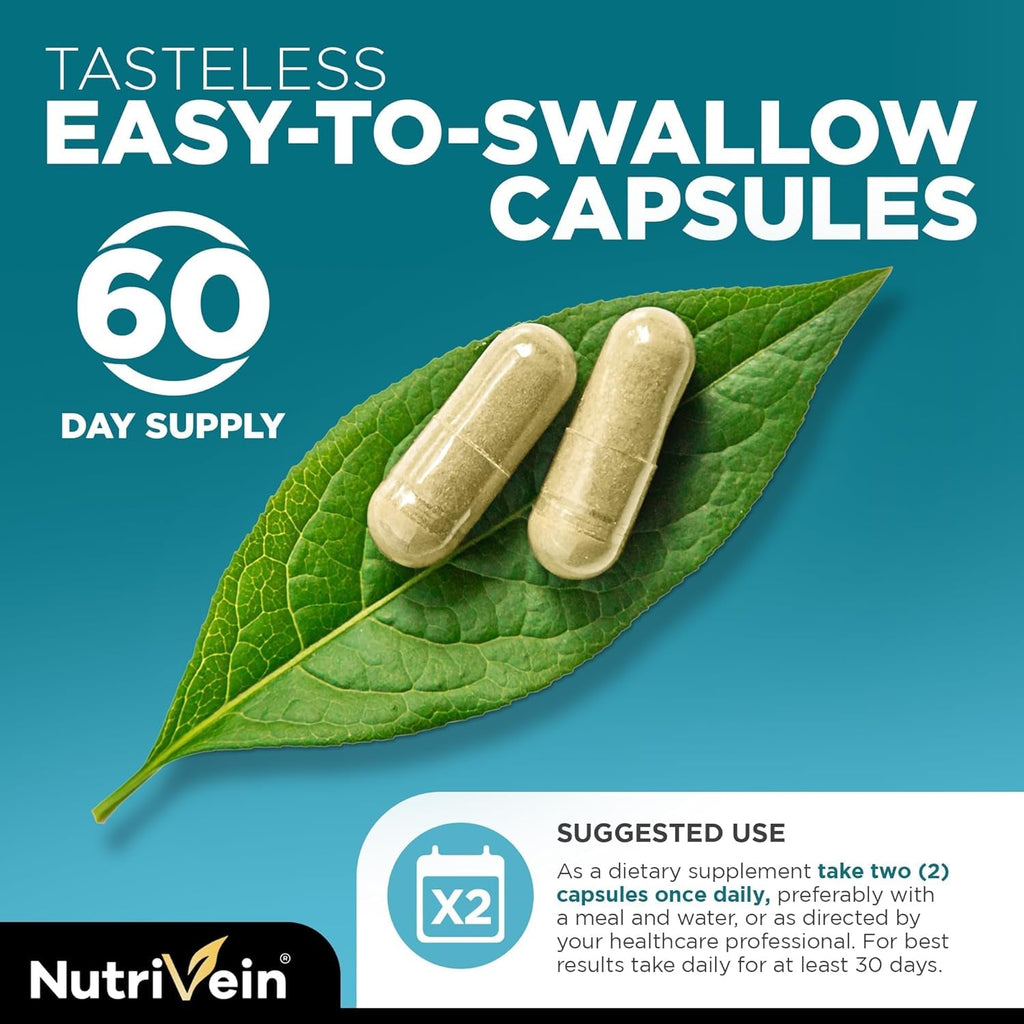 Nutrivein Organic Sea Moss 1600Mg plus Bladderwrack & Burdock - 120 Caps for Adults - Prebiotic Super-Food - Immune System & Digestive Health - Thyroid, Skin, Keto Detox, Gut, Joint Support