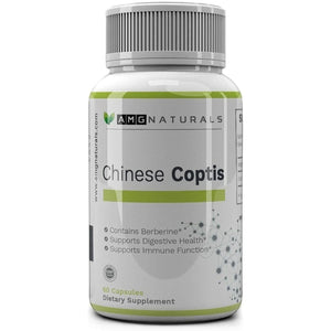 Chinese Coptis (Coptis Chinensis) - No Binder, No Fillers - Potent Whole Herb Huang Lian Su - Goldthread 550Mg Berberine Coptisine - Packaging May Vary