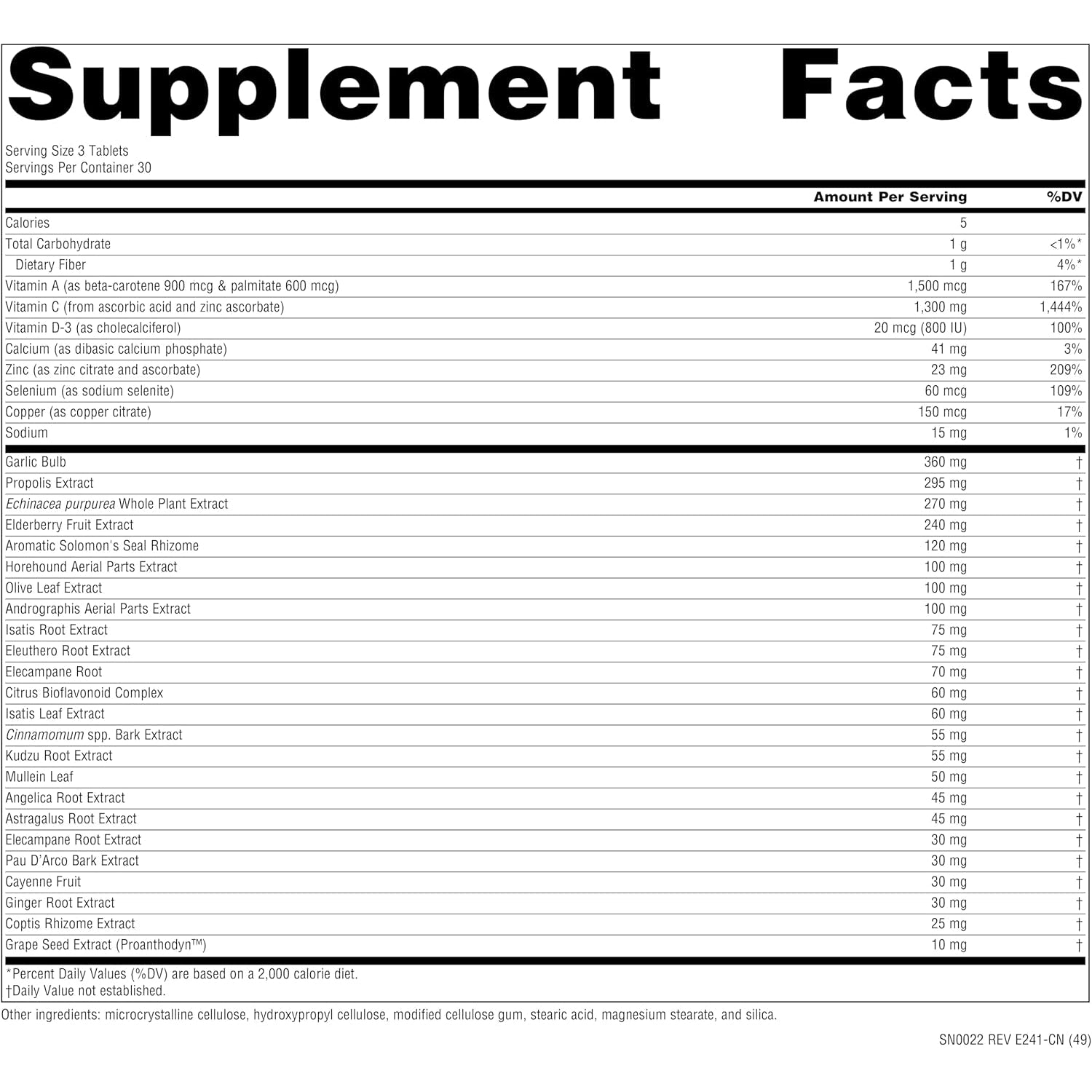 Source Naturals Wellness Formula Bio-Aligned Vitamins & Herbal Defense - Immune System Support Supplement & Immunity Booster* - 90 Tablets