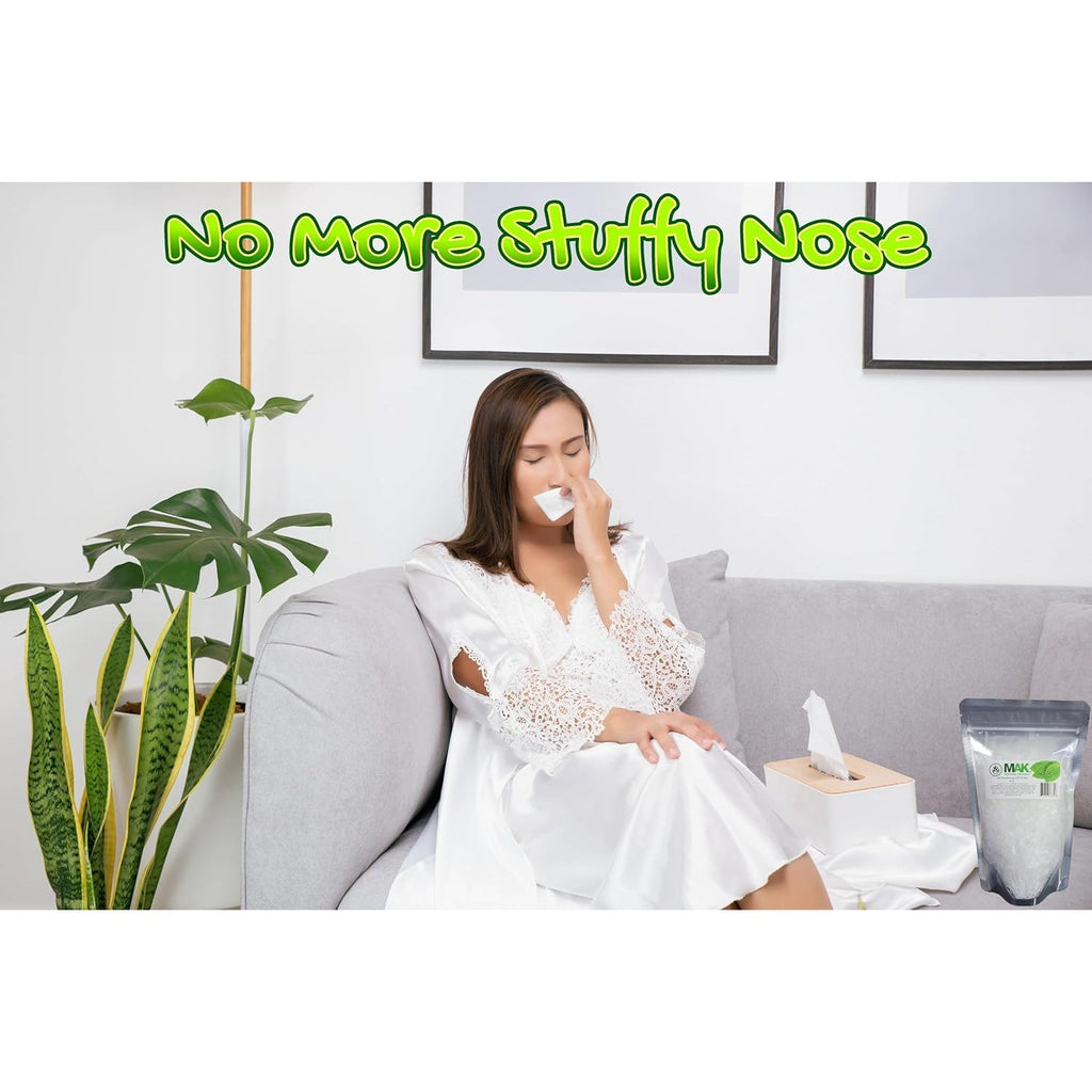 Mak Menthol Crystal 8 Oz - Pure Organic 100% Natural - Menthol Crystals from Mint Crystal Mints Mentha Arvensis - Comes in Resealable Standup Bag for Long-Lasting Freshness