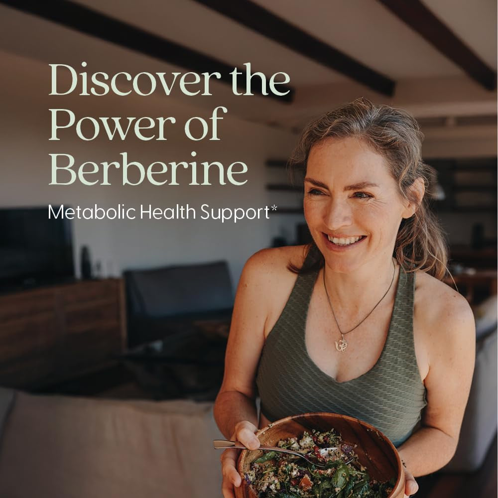 New Chapter Berberine Supplement - Super-Potent Berberine 1000 Mg, 30X Concentrated Indian Barberry Extract to Support Metabolic Health + Heart Health + Glucose Support, Vegan, Gluten Free, 60 Count