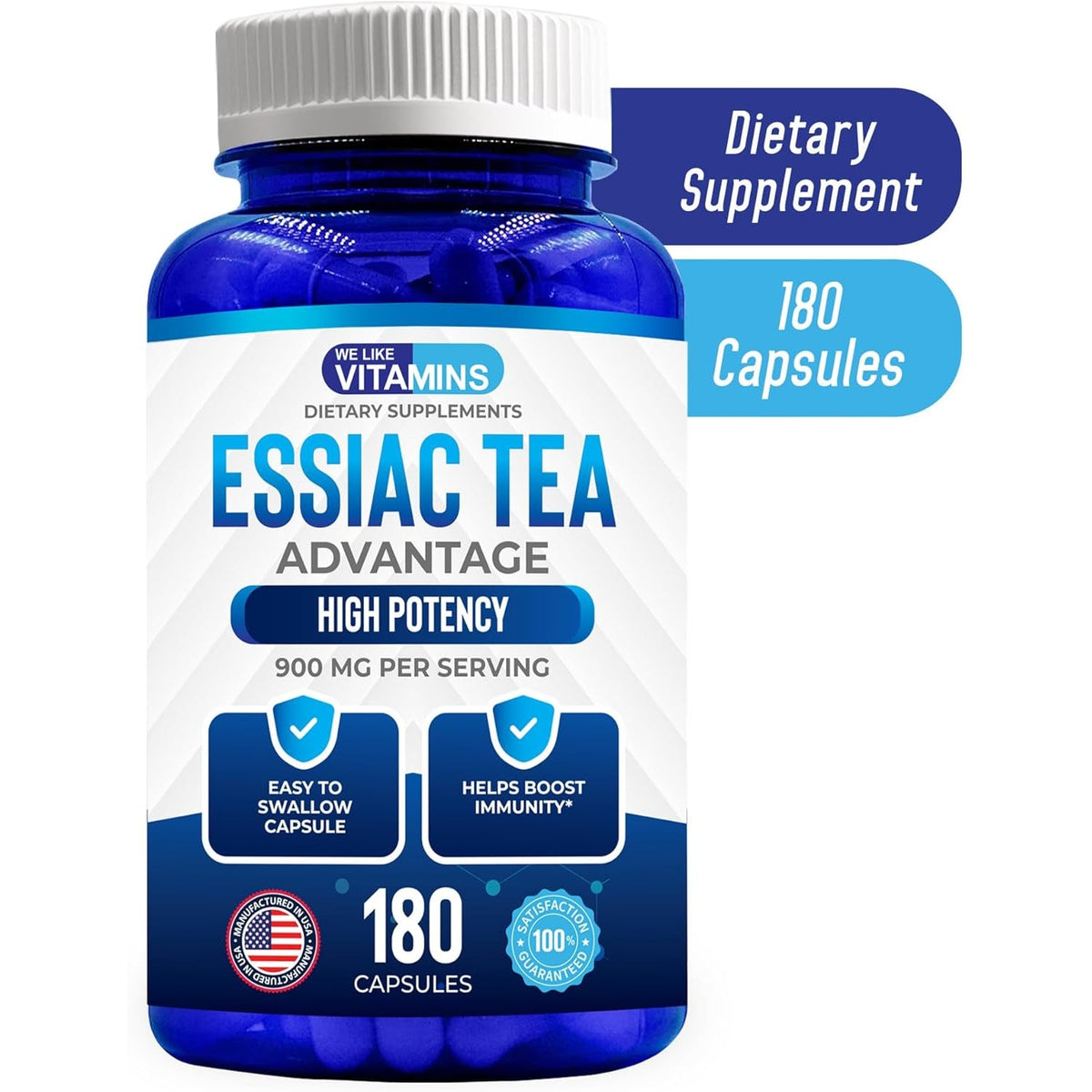 We like Vitamins Essiac Tea Capsules - 180 Count Immune Support Supplement with Burdock, Sheep Sorrel, Slippery Elm & Turkey Rhubarb - Genuine Essiac Tea 900Mg Daily Dose