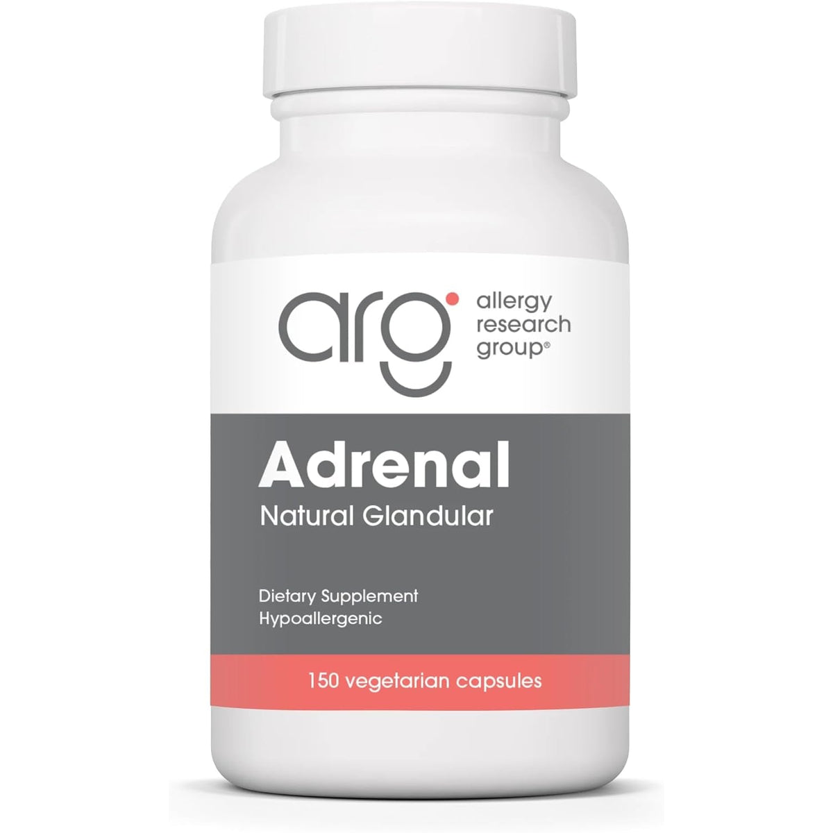 Allergy Research Group ARG Adrenal Cortex - Supports Healthy Stress Response & Metabolism - Delivers 150 Mg Freeze-Dried Bovine Adrenal Cortex Tissue - 100 Servings - 150 Capsules