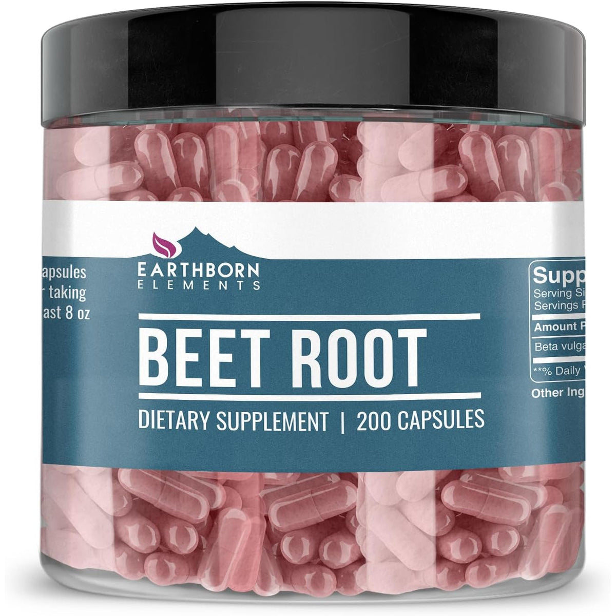 Earthborn Elements Beet Root 200 Capsules, Pure & Undiluted, No Additives