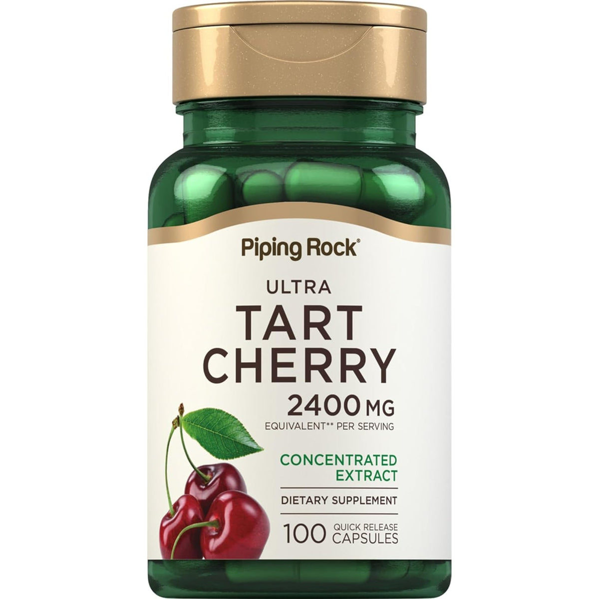Piping Rock Tart Cherry Capsules | 100 Count | Concentrated Extract | Non-Gmo, Gluten Free Supplement