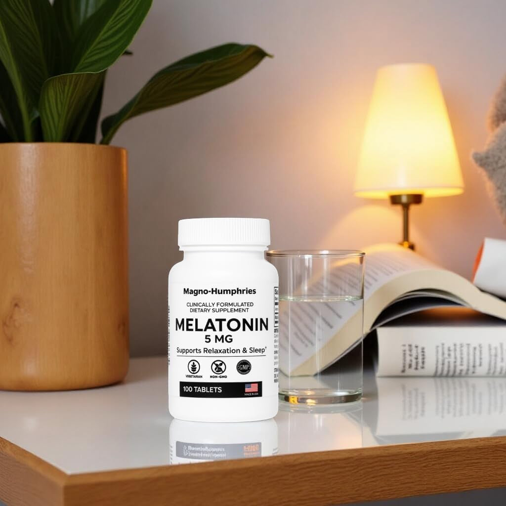 Melatonin 5 Mg - 100 Tablets | Sleep Support | Non-Habit Forming | Vegetarian | 5 Mg per Tablet | Dietary Supplement | GMP Manufactured in USA | 100 Day Supply