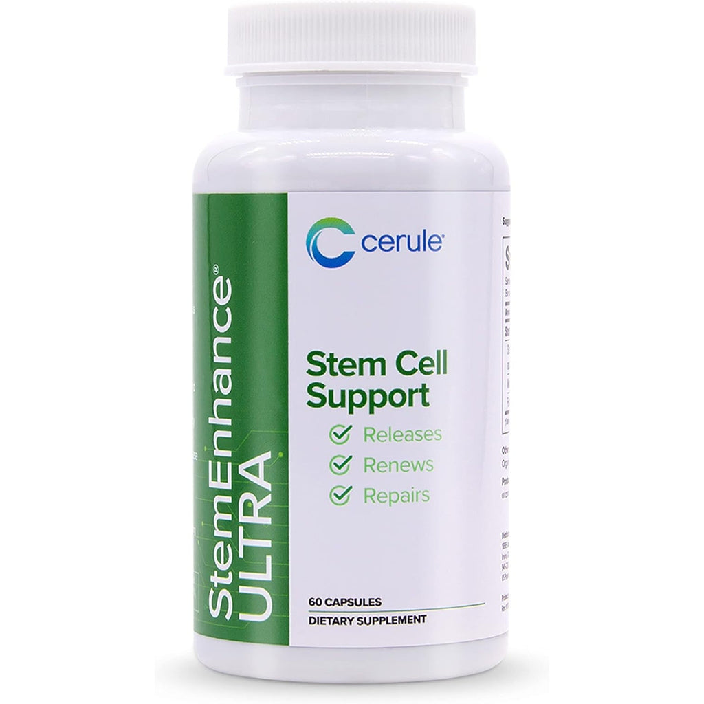Cerule Stemenhance Ultra Natural Stem Cell Support Supplement – Freshwater Microalgae and Marine Macroalgae Extracts for Cellular Renewal, Immune Function, Energy, and Tissue Recovery – 60 Capsules