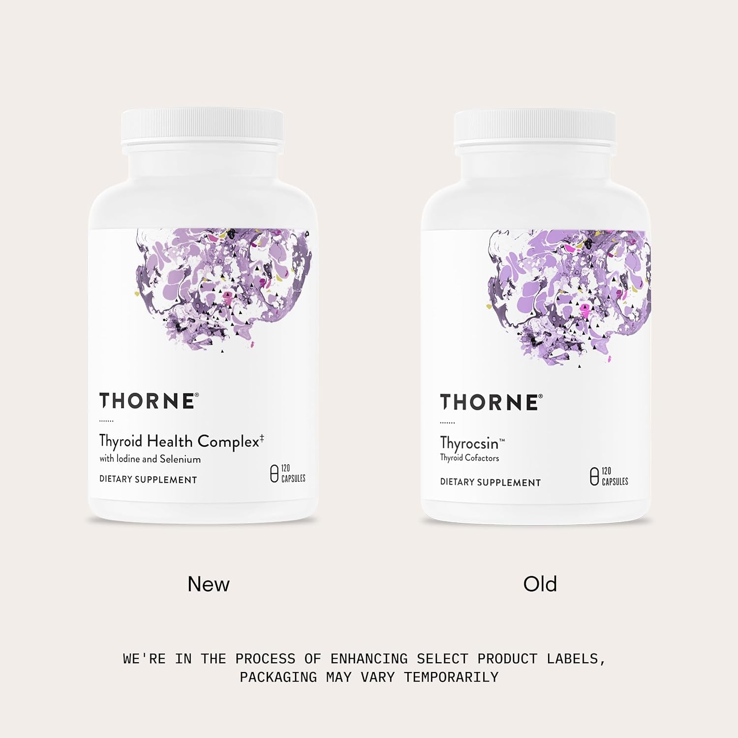 THORNE - Thyroid Health Complex - Thyroid Cofactors for Thyroid Function Support* - Vitamins B12, C & E, Ashwagandha, Iodine, Zinc, Selenium, Copper & L-Tyrosine - Third-Party Certified - 120 Capsules