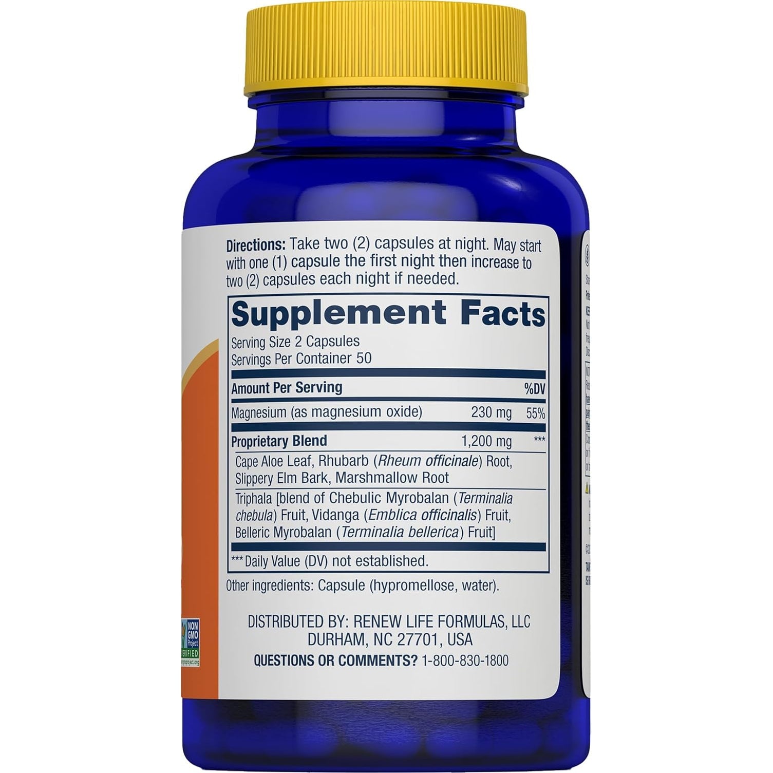 Renew Life Detox Cleanse More, Reduces Bloating and Restores Regularity, Overnight Constipation Relief, Soy, Dairy and Gluten-Free, 100 Capsules