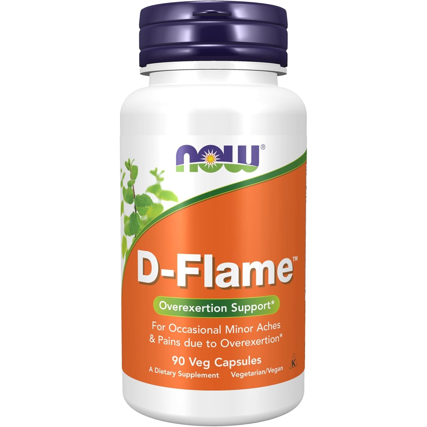 NOW Foods Supplements, D-Flame™ with a Blend of Complementary Herbs, Overexertion Support*, 90 Veg Capsules