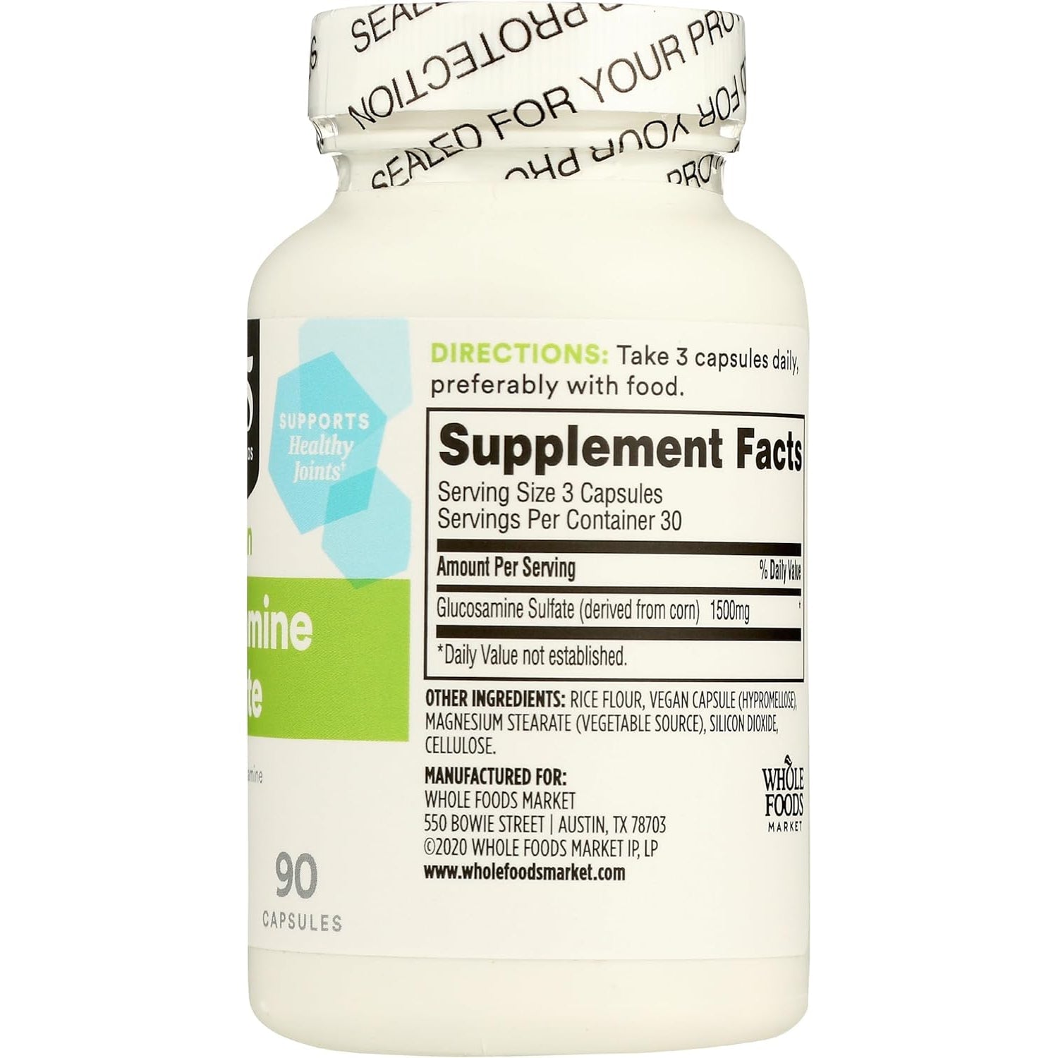 365 by Whole Foods Market, Glucosamine Sulfate Vegan, 90 CT