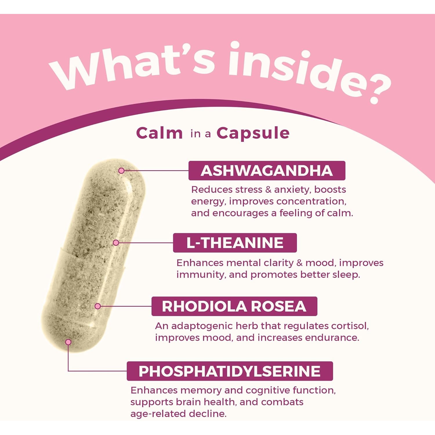 Cortisol Supplement for Women – Cortisol Vitamins for Endocrine & Energy Stabilizing Formula for Women – Rhodiola Rosea Extract, Ashwagandha, L-Theanine, & Phosphatidylserine – 60 Capsules
