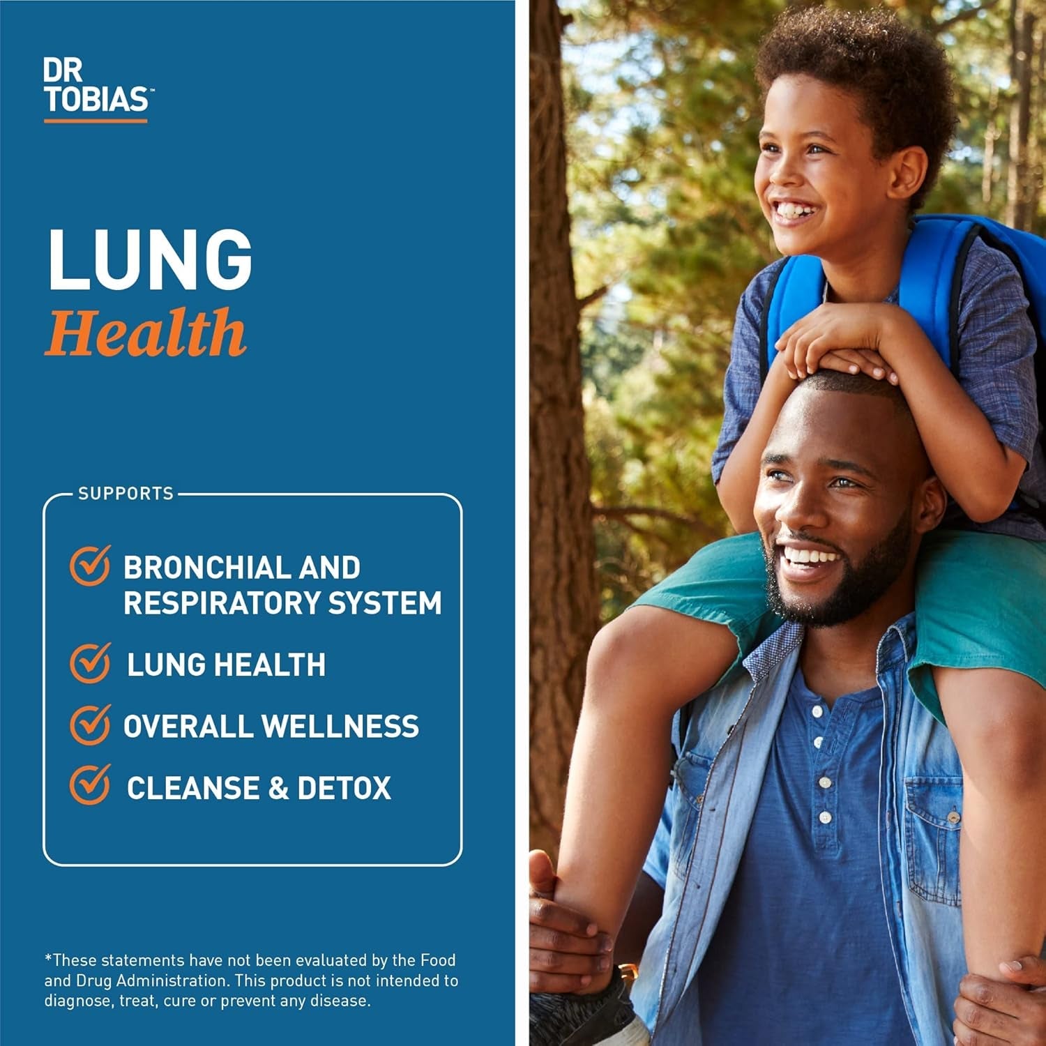 Dr. Tobias Lung Health - Lung Support Supplement with Vitamin C, Butterbur, Quercetin & Bromelain | Lung Cleanse & Detox Formula for Bronchial & Respiratory System Non-Gmo (60 Capsules, 60 Servings)