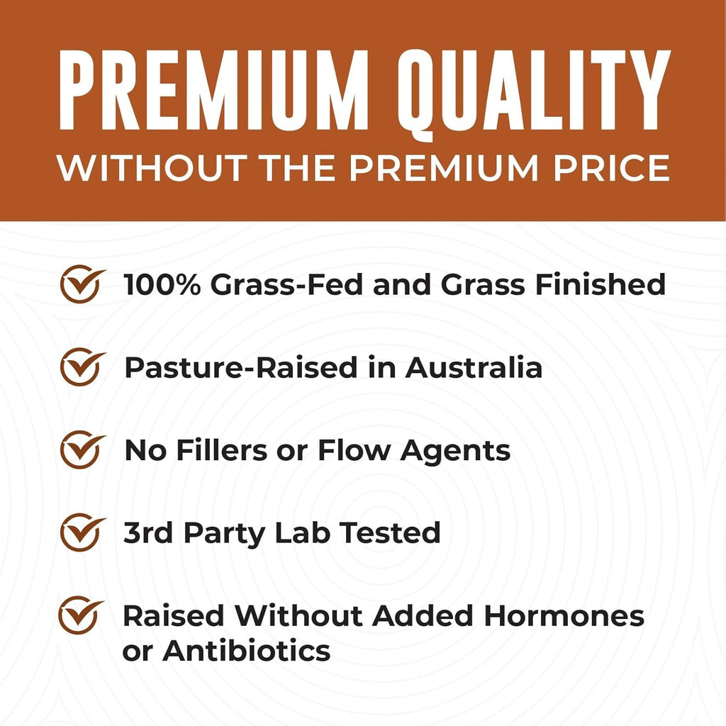 USDA Organic Beef Liver Capsules – Grass Fed & Pasture Raised in Australia – Nutrient Dense Superfood for Energy & Wellness – No Fillers, Freeze-Dried Liver Supplement – 180 Capsules