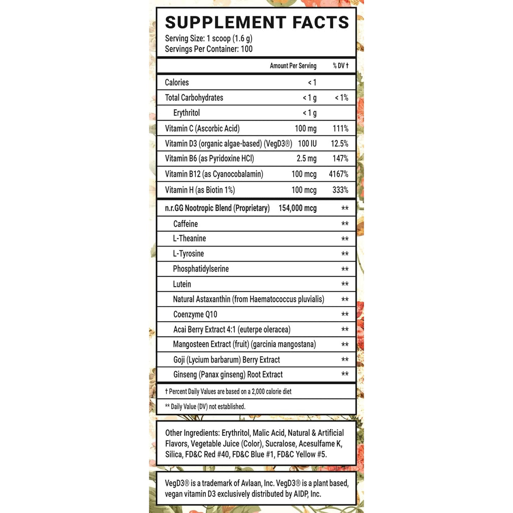 Gamer Supps GG Energy - Grandma'S Ashes by Goons (100 Servings) - Keto Friendly Gaming Energy and Nootropic Blend, Sugar Free + Caffeine + Vitamins + Immune Support, Powder Drink