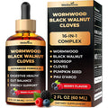 Wormwood Black Walnut Clove Cleanse for Humans - Advanced Detox for Adults - Gut Health Supplement with Wormwood Herb, Black Walnut Hull, Clove, Garlic, Pumpkin Seed, PAU D'Arco, Soursop