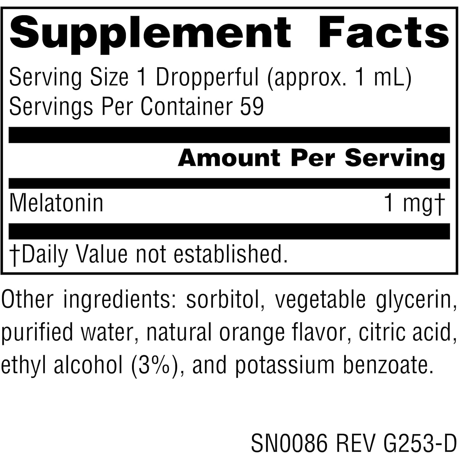 Source Naturals Melatonin* - 1 Mg, 2 Fluid Oz