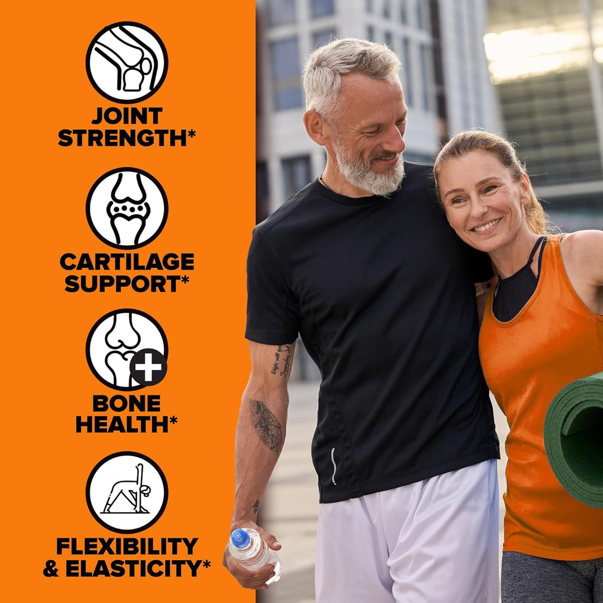 Labrada Nutrition Elastijoint, Orange Flavor,Glucosamine Joint Support Supplement Powder for Men & Women, Joint Relief & Bone Health Supplement with MSM, Glucosamine Chondroitin MSM Gluten-Free