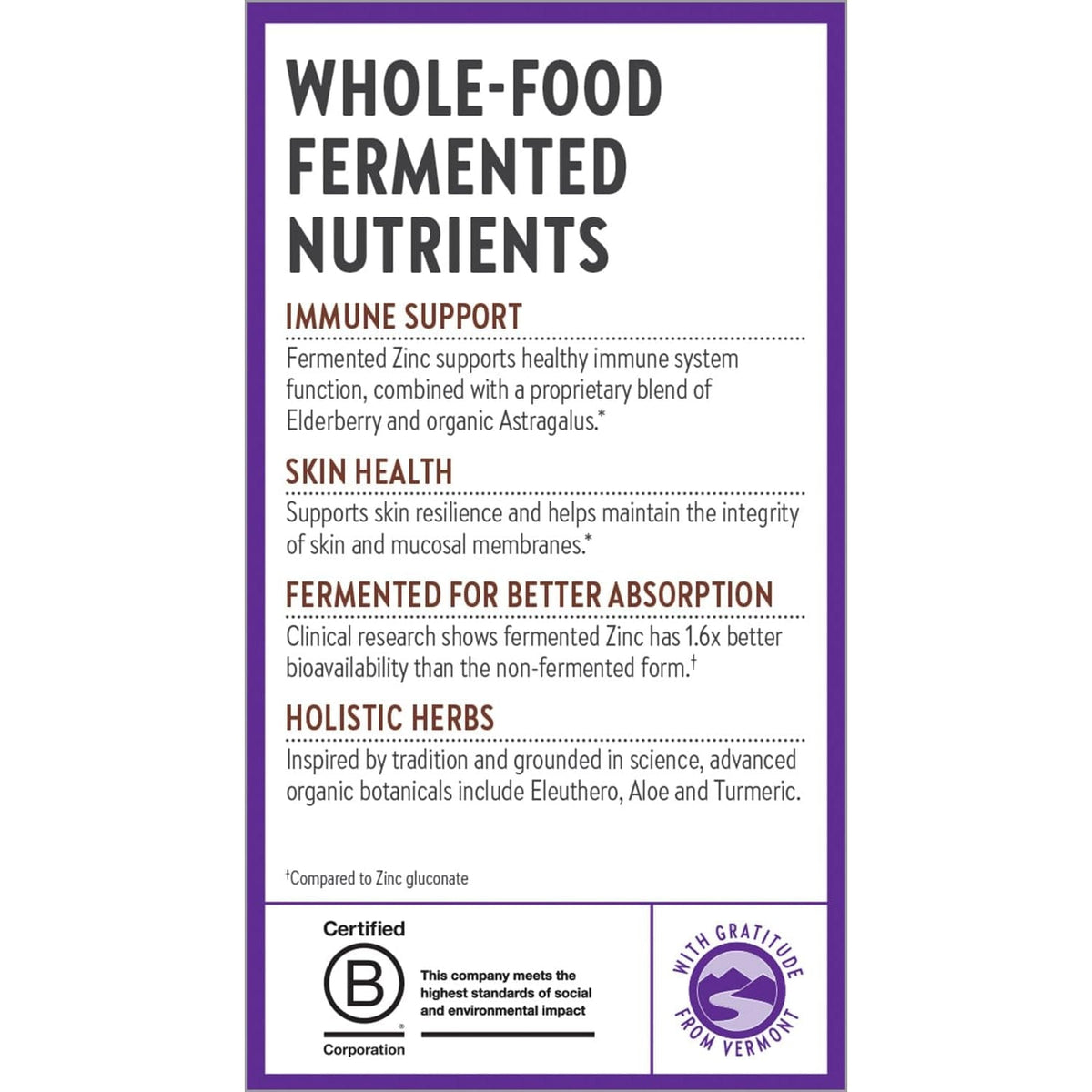 New Chapter Zinc Supplement, Fermented Zinc Complex, ONE Daily for Immune Support + Skin Health, Mineral-Balancing Formula Rich in Copper, Easy to Swallow & Digest, 60 Count (2 Month Supply)