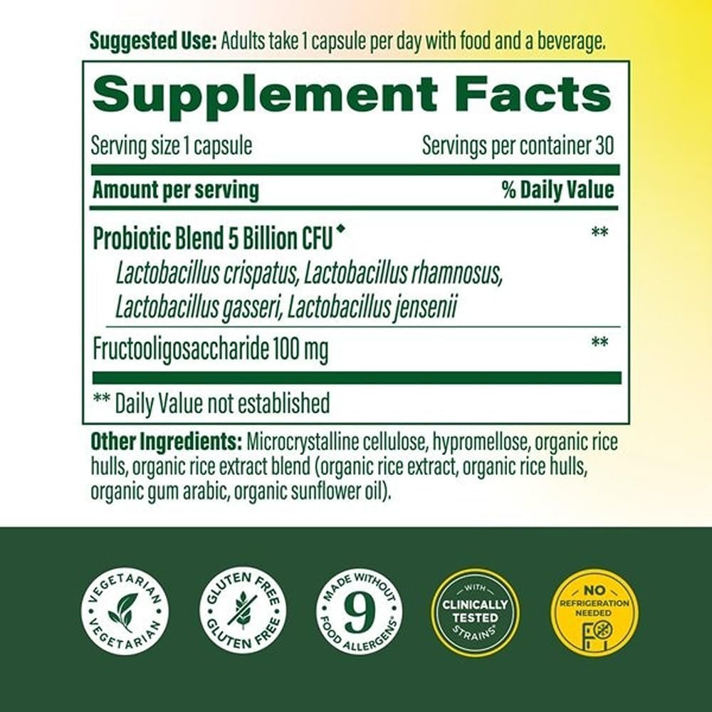 Megafood Womens Probiotic + Prebiotic - Gluten-Free Prebiotics and Probiotics for Women, Supports Digestive Health & Regularity, Vaginal Probiotics for Healthy Ph Levels, Vegetarian - 30 Capsules