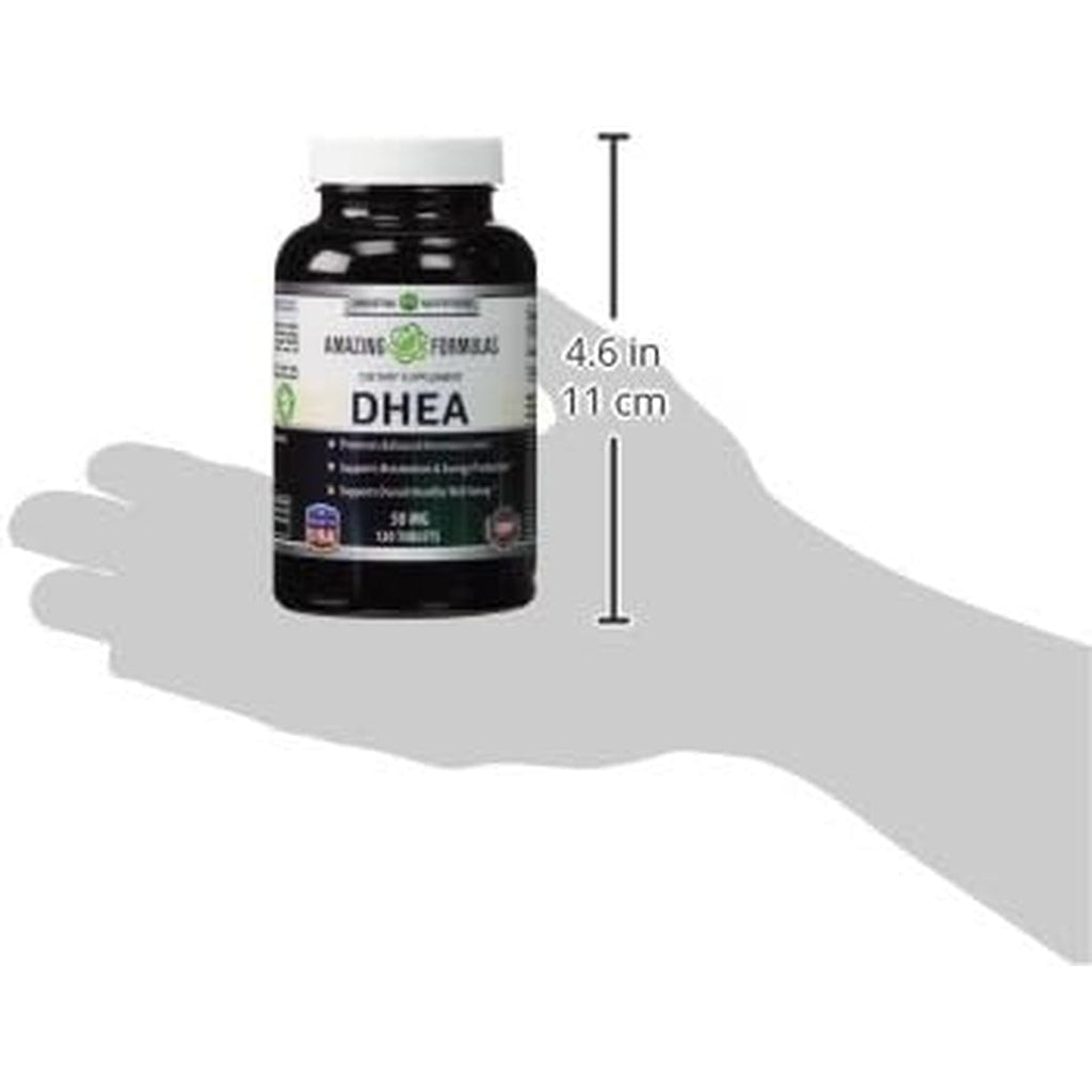 Amazing Formulas DHEA 100 Mg per Serving | 120 Tablets Supplement | (Dehydroepiandrosterone) | Non-Gmo | Gluten-Free | Made in USA
