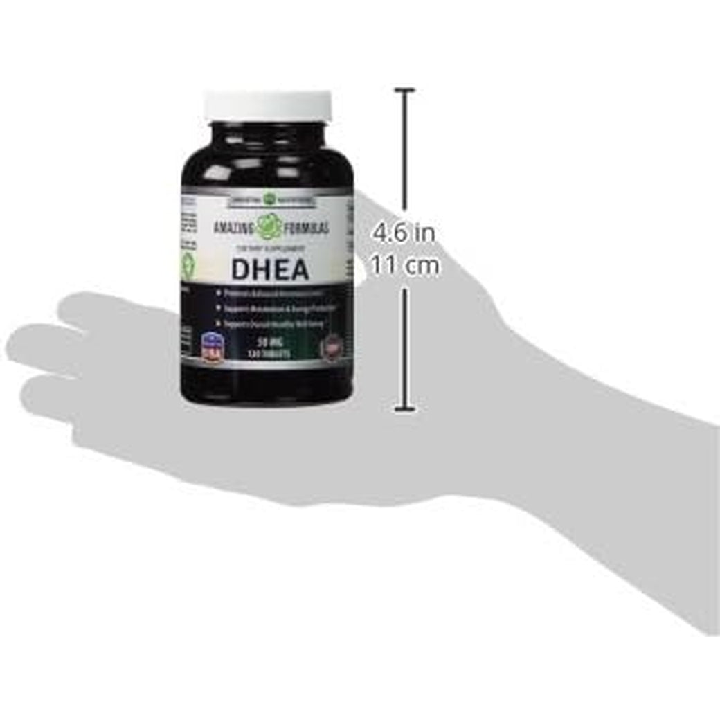 Amazing Formulas DHEA 100 Mg per Serving | 120 Tablets Supplement | (Dehydroepiandrosterone) | Non-Gmo | Gluten-Free | Made in USA