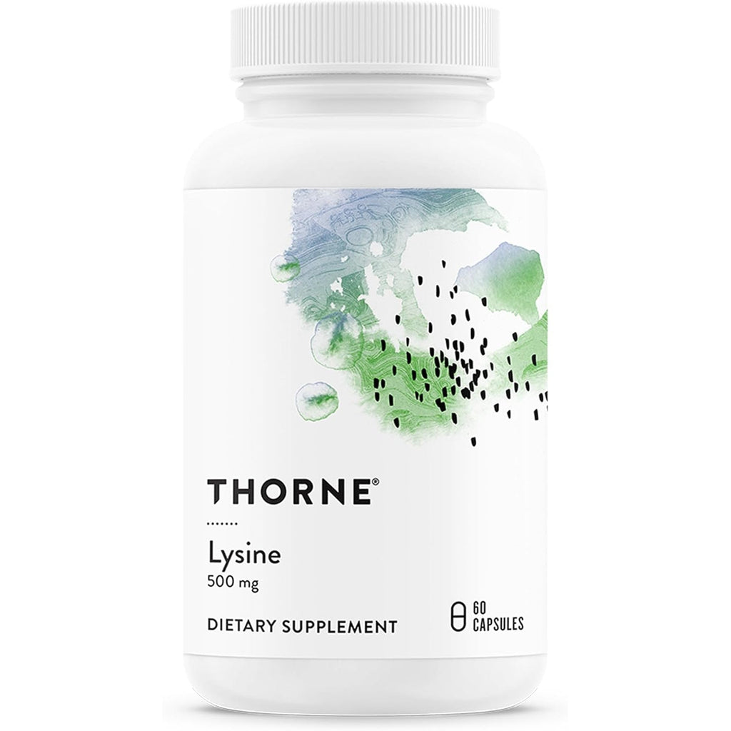 THORNE - Lysine - Supports Immune, Skin & Bone Health - Promotes Collagen Formation* - L-Lysine Amino Acid Supplement - Third-Party Certified - Gluten, Dairy & Soy-Free - 60 Capsules