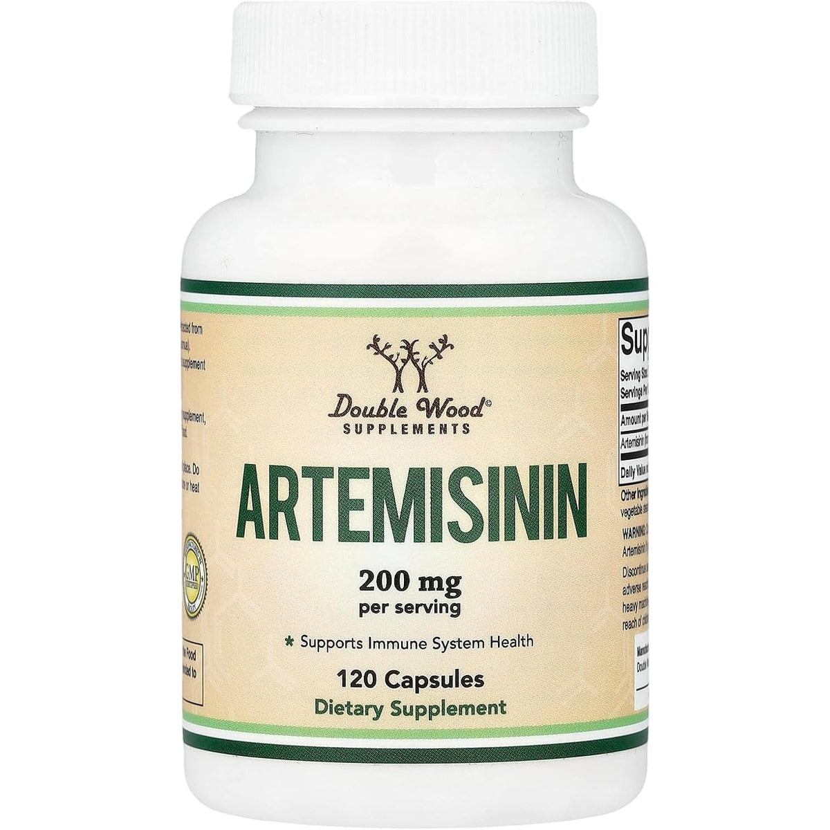 Artemisinin (Sweet Wormwood)(Artemisia Annua) 200Mg per Serving, 120 Capsules (Two Month Supply) Vegan Safe, Non-Gmo, Gluten Free (Immune Support) by Double Wood