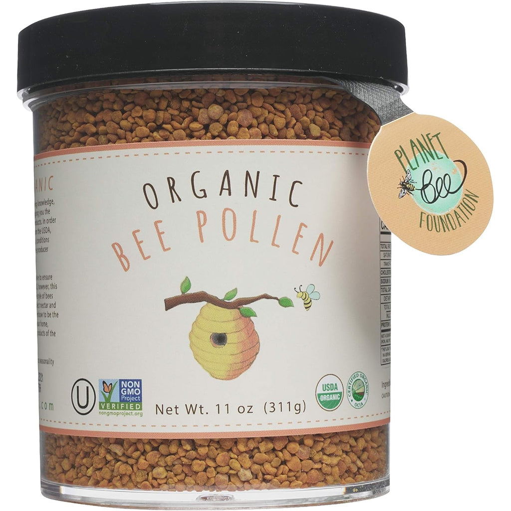 Greenbow Organic Bee Pollen - 100% USDA Certified Organic, Non-Gmo, Halal, Kosher, Certified GMP, Pure & Natural Bee Pollen - Superfood Packed with Proteins, Vitamins & Minerals - Gluten Free - 311G