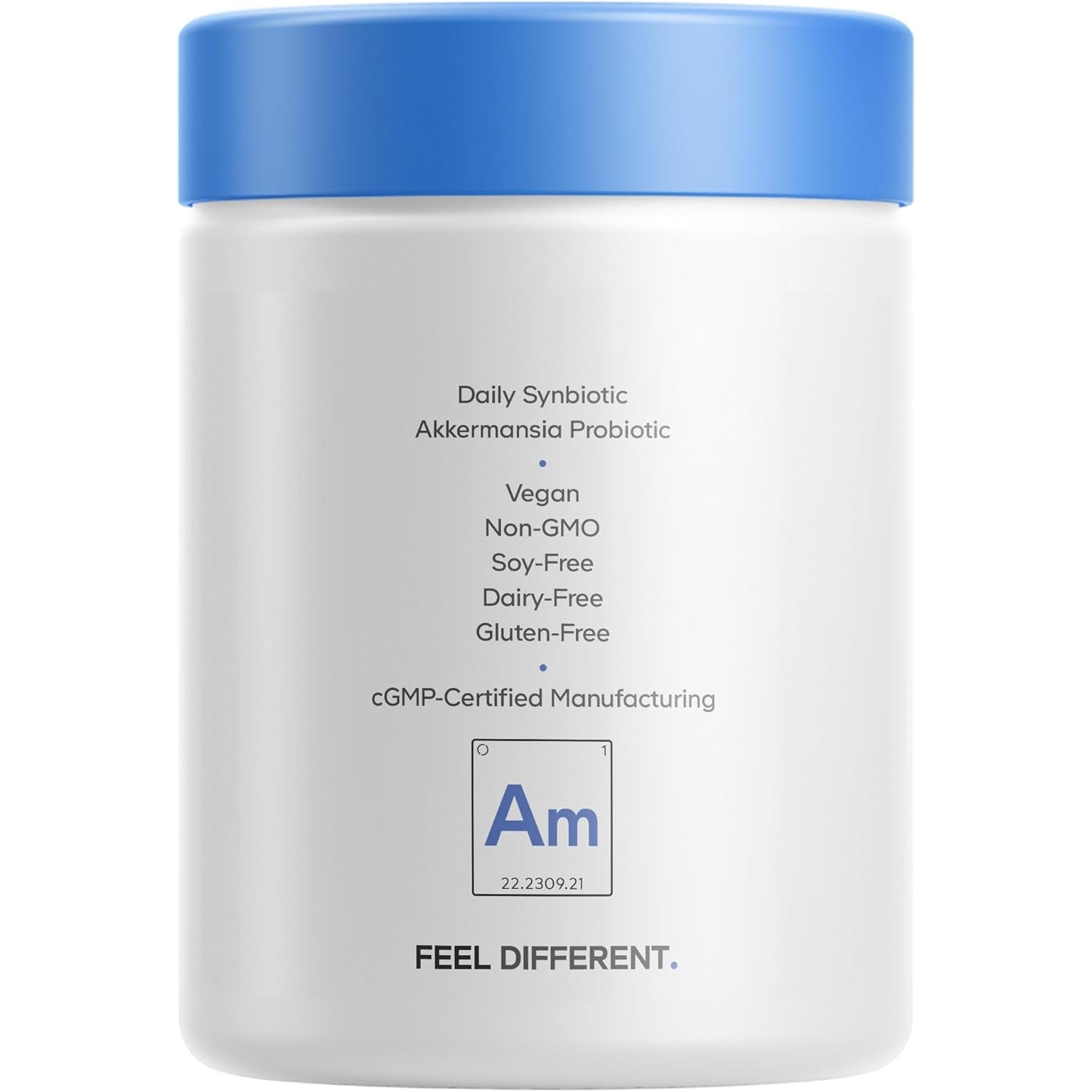 Codeage Akkermansia Muciniphila Probiotic Supplement - 3-Month Supply of Akkermansia & Chicory Inulin - Daily Synbiotic Probiotic Chicory Root - 100 Million Afus - Gluten-Free - 90 Capsules