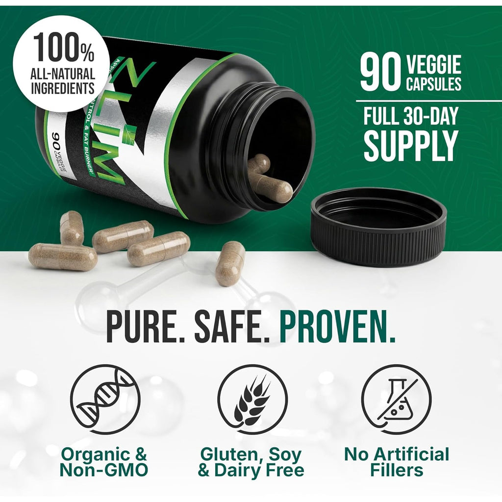 Dr. Zisman ZLIM Fiber Capsules – Fiber Supplement for Digestive & Gut Health Support – Apple Pectin, Gymnema Sylvestre & Ashwagandha – Plant-Based Dietary Supplement – 90 Veggie Capsules