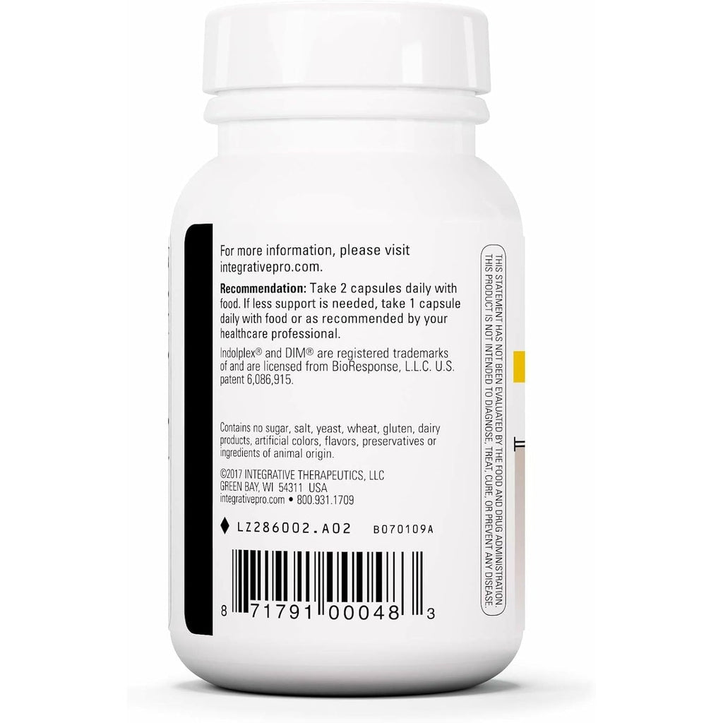 Integrative Therapeutics Indolplex – 240Mg Bioavailable DIM for Hormone Balance Support* - Supports Estrogen Metabolism* - Gluten-Free & Dairy-Free - 60 Capsules (30 Servings)