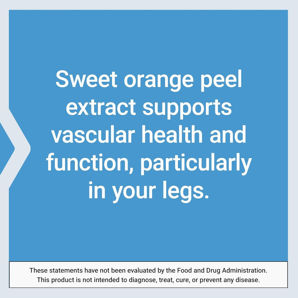Life Extension Youthful Legs, Blood Flow, Vein Support, Circulation Supplement, Leg Health, Orange Peel Extract, Diosmin, Gluten Free, Non-Gmo, 60 Softgels