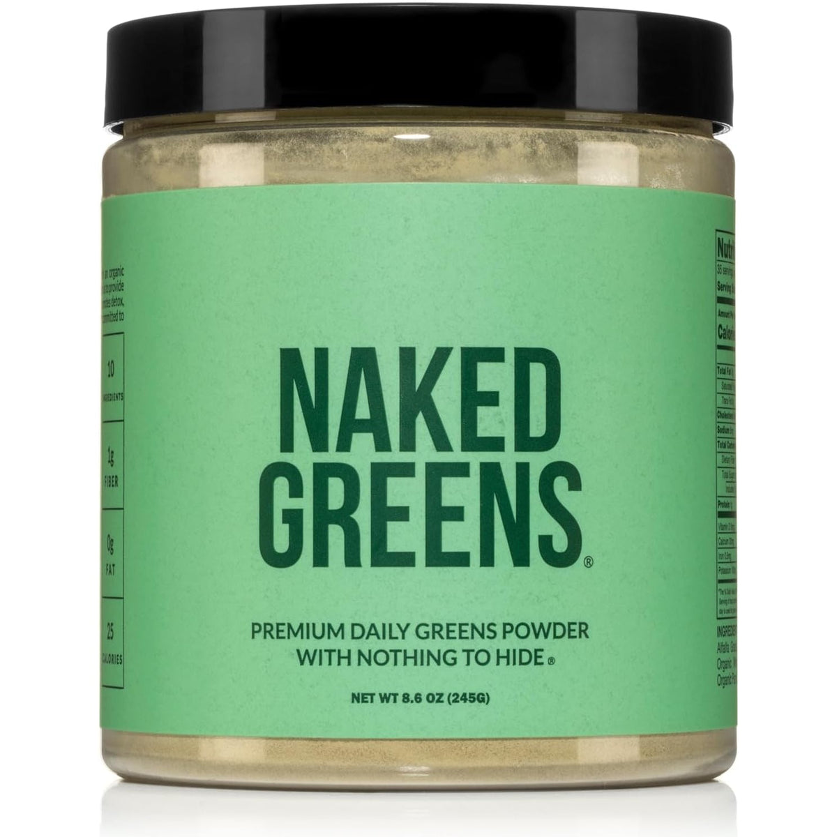 NAKED Super Greens Powder Organic Greens Supplement - Only 10 Premium Ingredients - Vegan, Non-Gmo, Prebiotic and Probiotic - 35 Servings