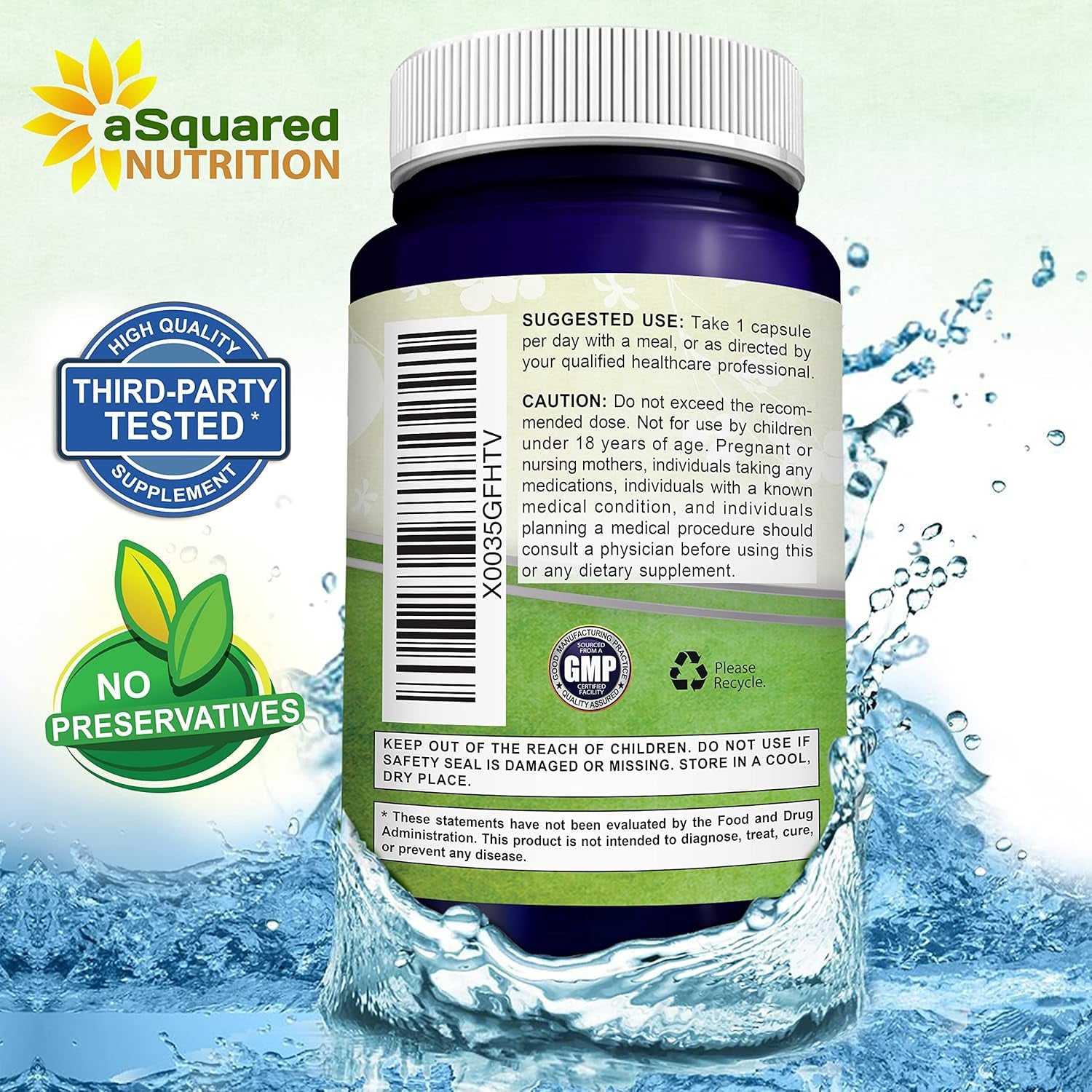 Asquared Nutrition Apigenin 50Mg & L-Theanine 200Mg - 120 Capsules - Apigenin Supplement Pills for Sleep and Relaxation - Natural Bioflavonoid Extract Found in Chamomile Tea