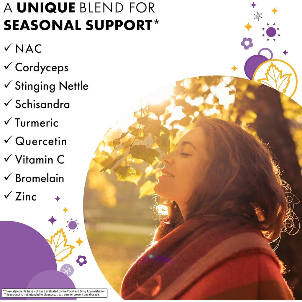 Bluebonnet Nutrition Justbreathe, Seasonal Support*, Non-Gmo, Kosher Certified, Gluten-Free, Soy-Free, Dairy-Free, 30 Vegetable Capsules, 15 Servings