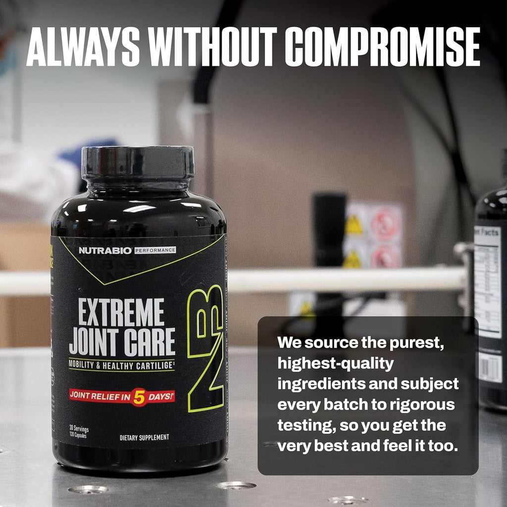Nutrabio Extreme Joint Care - Joint Support Supplement - Joint Health Supplement, Supports Joints, Mobility, and Cartilage - 120 Capsules