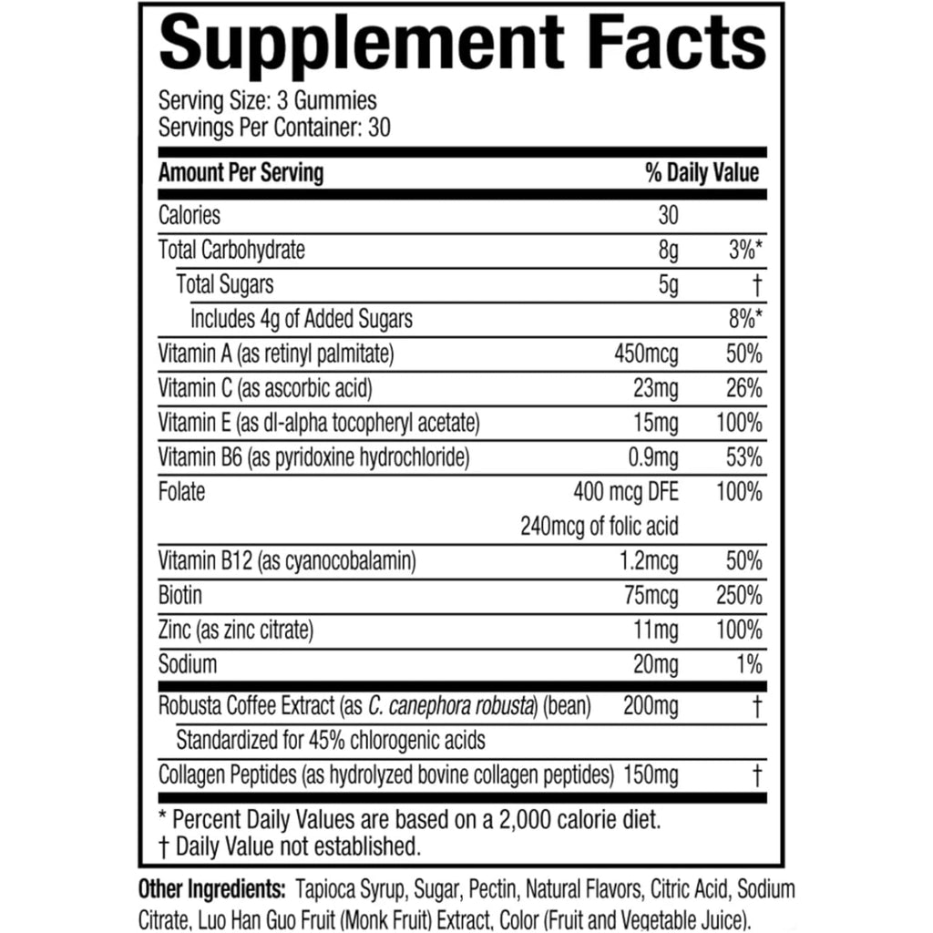 Hydroxycut Gummies +Women, Strawberry - 99% Caffeine Free - Supports Hair, Skin & Nails - Metabolize Carbs, Proteins & Fats