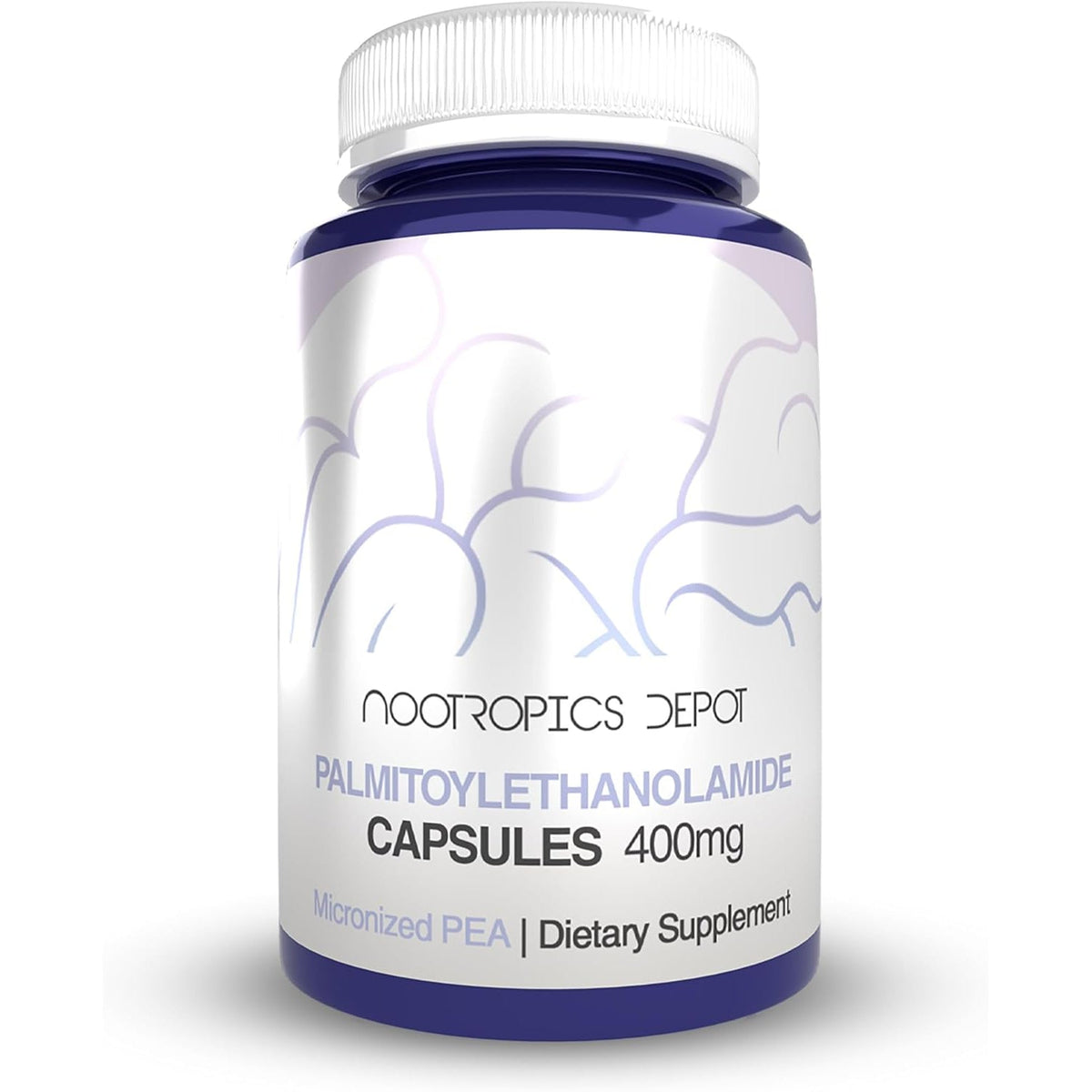 Nootropics Depot Palmitoylethanolamide Capsules | Pea | 400Mg Pills | 180 Count | Provides Discomfort Support | Promotes Healthy Joint Function
