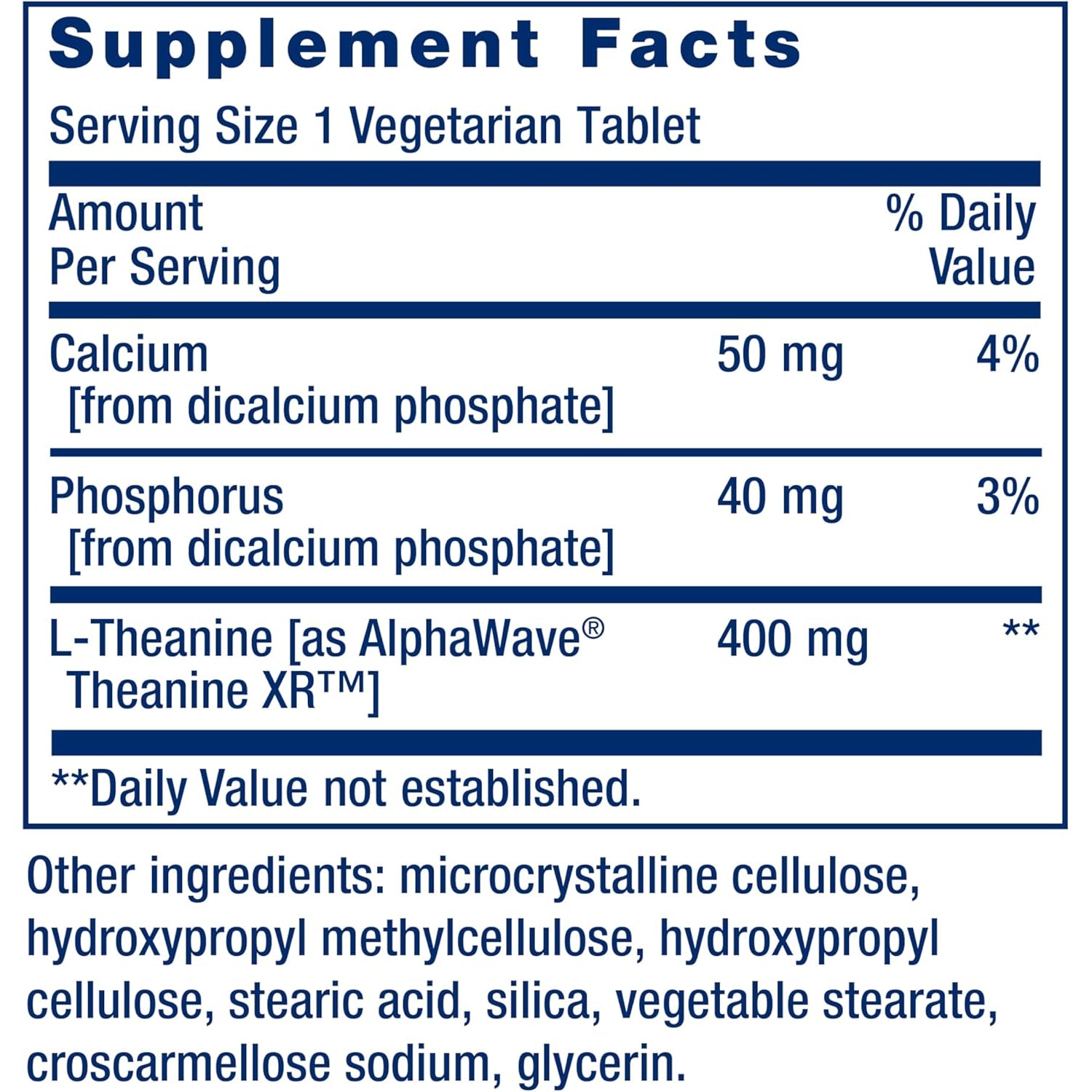 Life Extension Theanine XR™ Stress Relief – L-Theanine – Promotes a Calm Response to Daytime Stress – Non-Gmo, Gluten-Free, Vegetarian – 30 Tablets