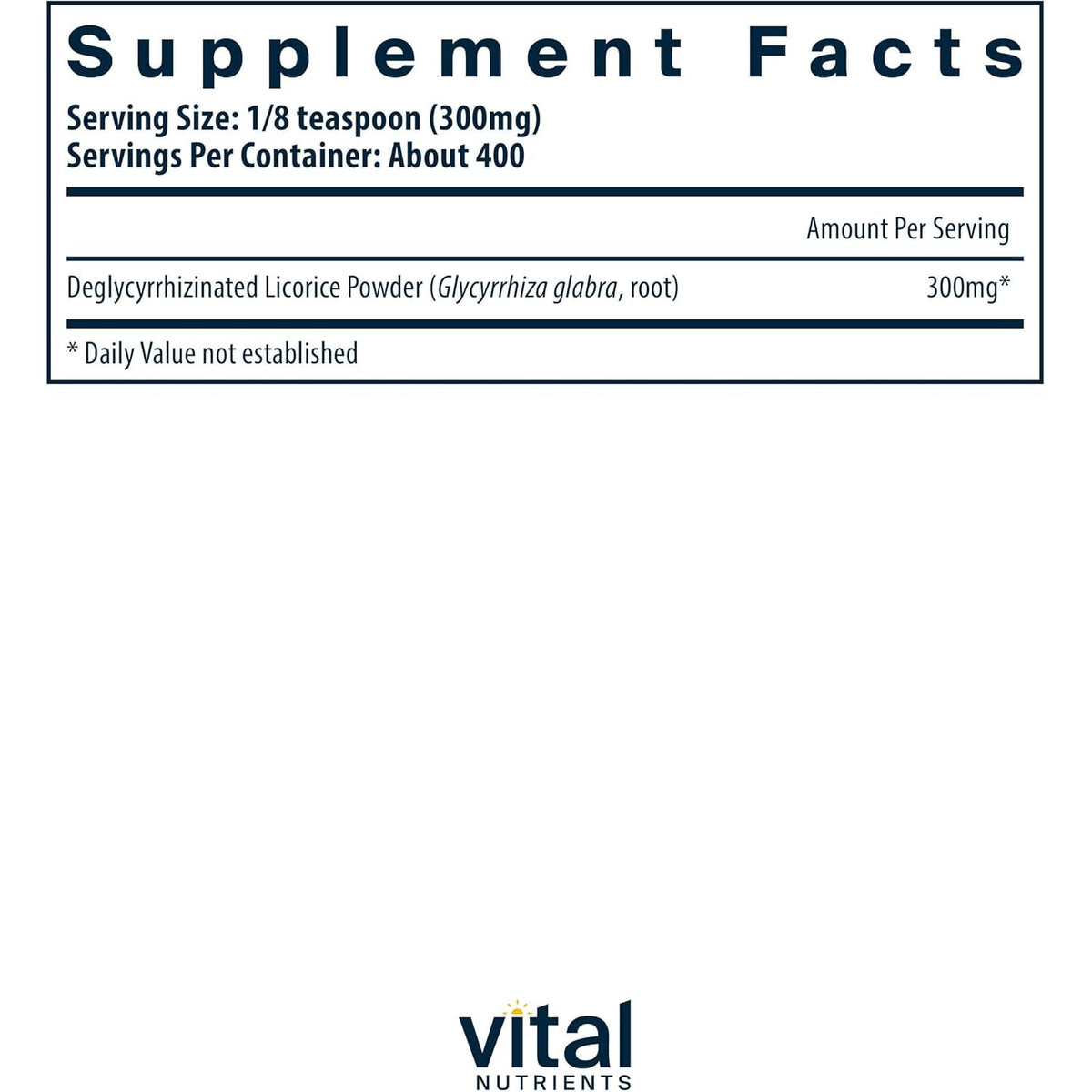 Vital Nutrients DGL Powder - Vegan DGL Licorice Root Extract to Support Healthy Stomach Lining and Digestive Tract* - Gluten, Dairy, Soy Free - Non-Gmo - 120G