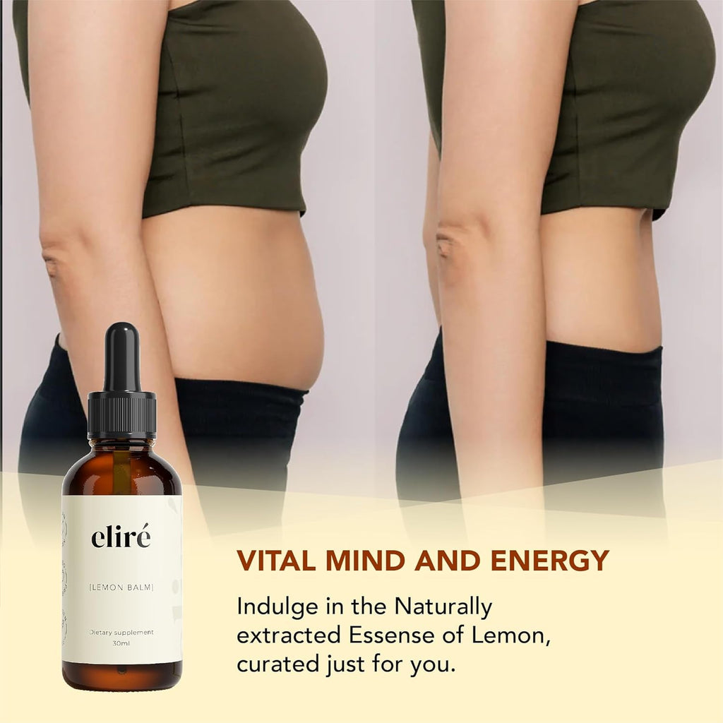 Organic Lemon Balm Drops (10:1) – Gentle Daily Calm and Everyday Tension Relief – Evening Wind-Down and After-Meal Digestive Comfort – Alcohol-Free, 3 Ingredients – Organic, Kosher, Non-Gmo – 1 Fl Oz