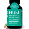 HUM Skin Squad Probiotics for Women and Men, Skin Care Supplement for Clear Complexion & Gut Health Support, Microbiome Prebiotic & Probiotic Supplement for Breakouts, Digestive Health, 60 Capsules