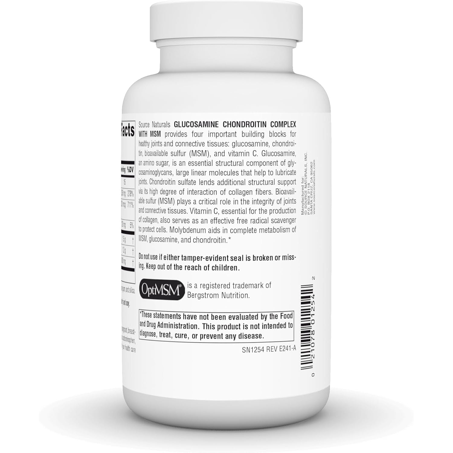 Source Naturals Glucosamine Chondroitin Complex with Msm - 120 Tablets